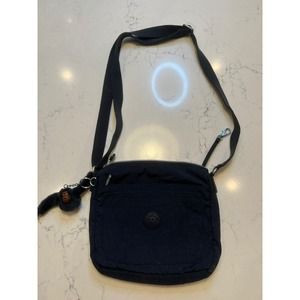 Kipling Messenger Crossbody Shoulder Bag Monkey Navy Blue Nylon Canvas